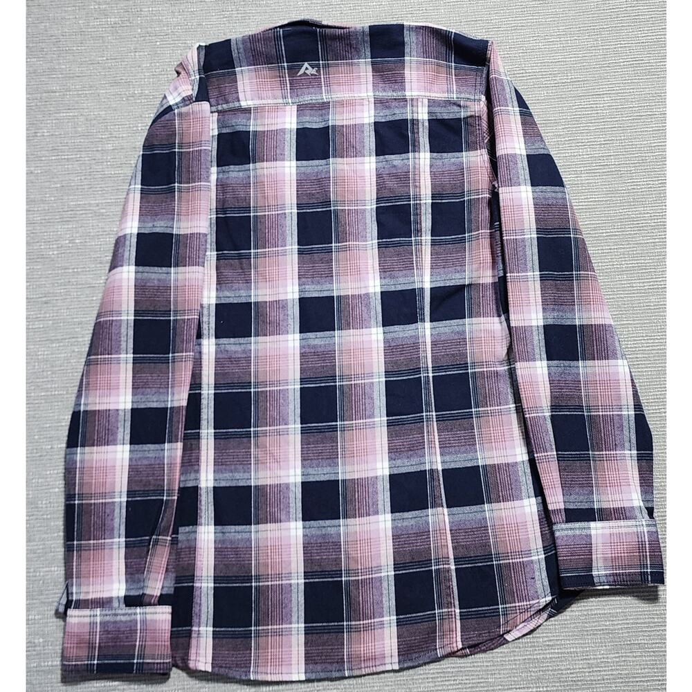 Ridgecut Women’s Plaid Button Up‎ Shirt Size Large Pink Navy - Picture 7 of 12